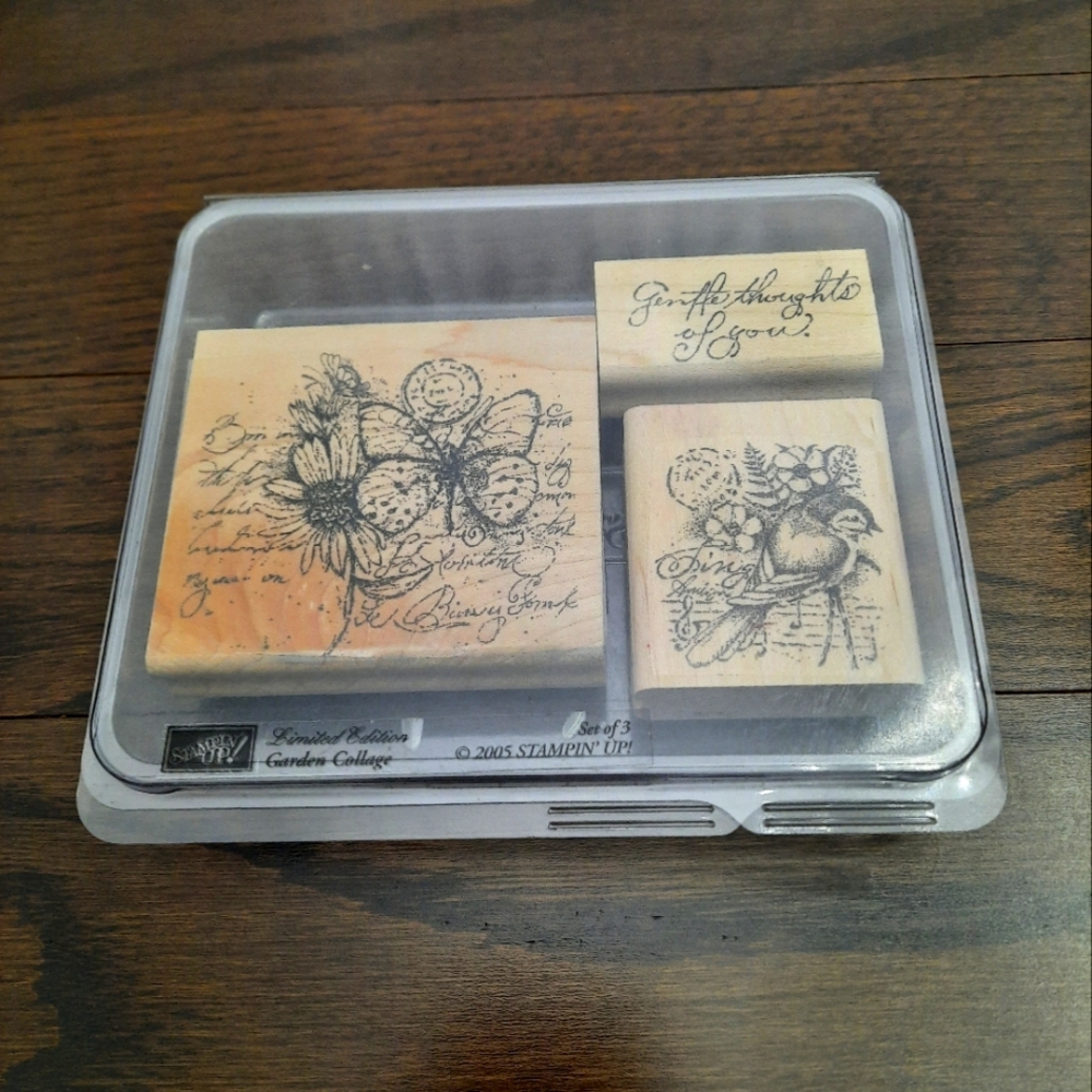 Stampin' Up! Garden College Wood Mounted Rubber Stamp Set